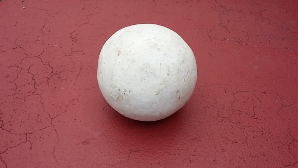 Miguel Angel Ríos, From the series PIEDRAS BLANCAS, 2014, Wire, gravel, sand and cement, 8 1/4 inches diameter (21 cm diameter)