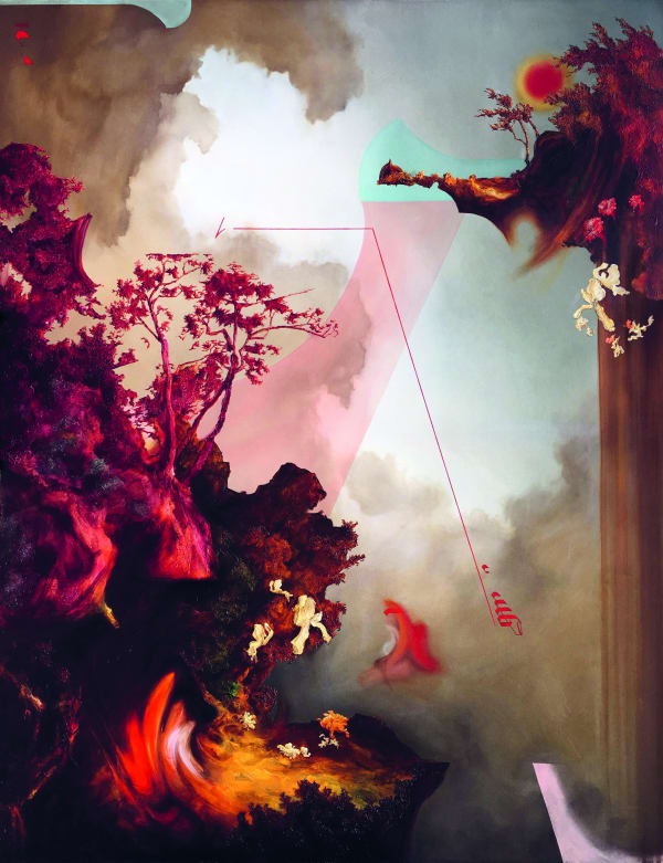 Way to Cartovist Wells, 2018 Acrylic on canvas 84 x 64 inches (213.4 x 162.6 cm)