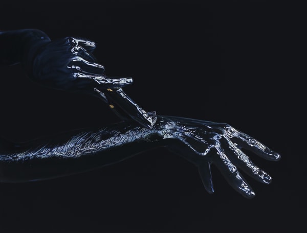 Ana Teresa Fernández, Erasure 3 (performance documentation), 2016, Oil on canvas, 72 x 98 inches (182.9 x 248.9 cm)