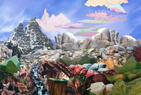 Mary Anne Kluth, Master Study, the Teton Range, 2013, hand cut archival photo collage, 11 1/2 x 8 inches (29.25 x 20.3 cm)