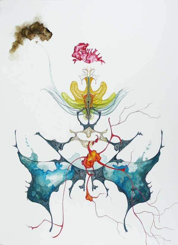 Kate Eric, Moth 2, 2010, Acrylic on Paper, 29 x 21 inches (74 x 53 cm)