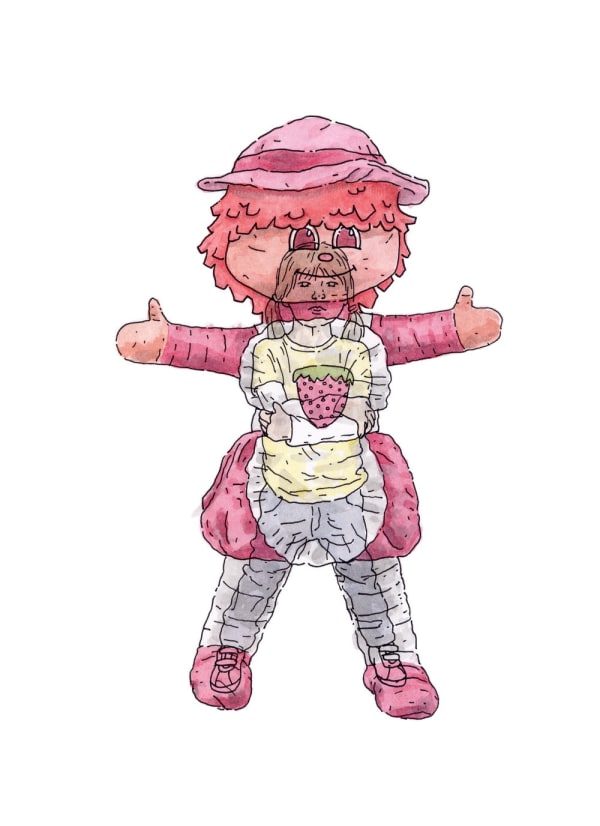 Julio César Morales, Undocumented Interventions 18, 2010, Watercolor and ink on paper, 14 x 11 inches (36 x 28 cm)