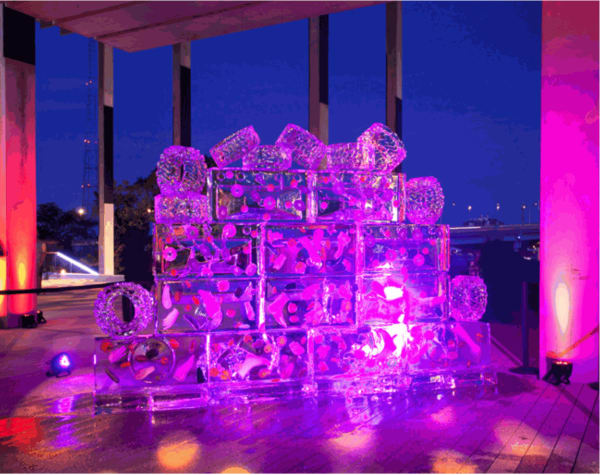 Julio César Morales, Installation view, "Ice Sculpture after Jamaican Sound Systems" as part of "Night Shade/Solanaceae," Pérez Art Museum Miami, FL , 2013