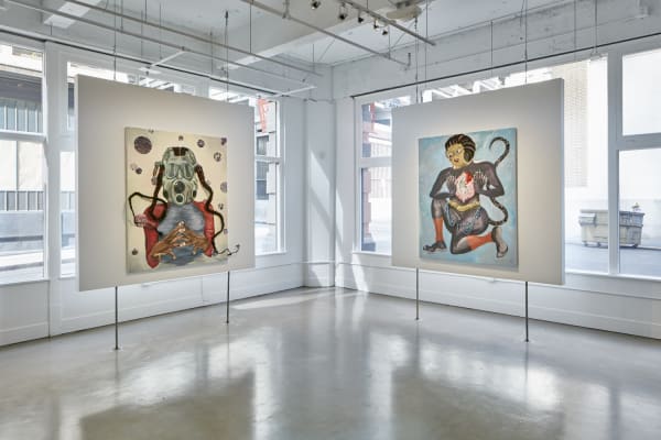 Chitra Ganesh, Installation view, "Chitra Ganesh: Protest Fantasies," Gallery Wendi Norris, San Francisco, CA, 2015
