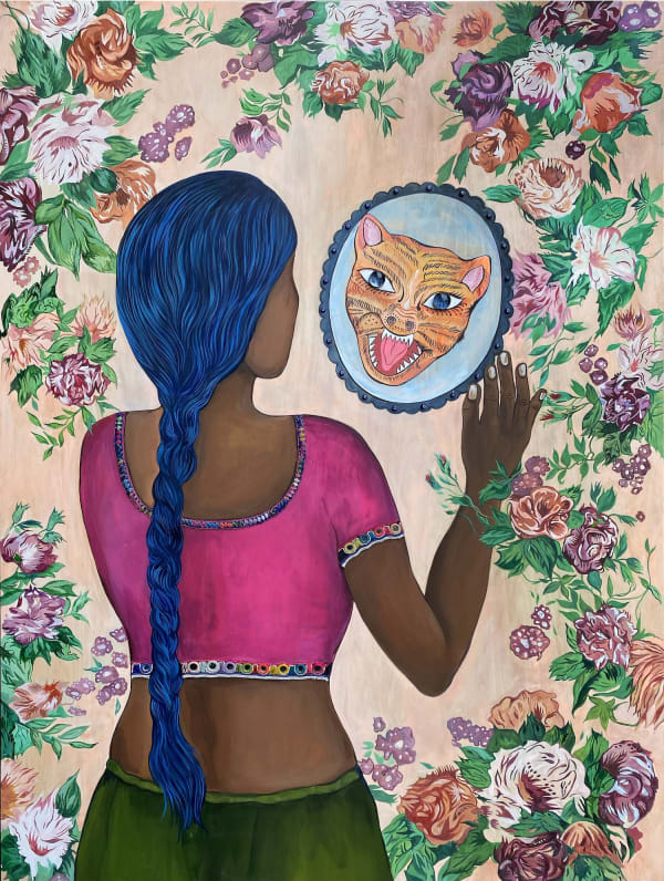 Chitra Ganesh, Tiger In the Looking Glass, 2024