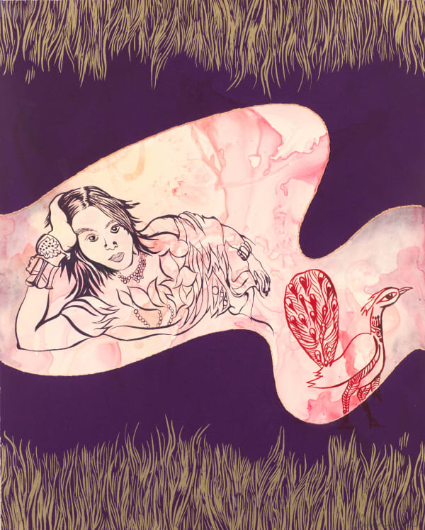 Chitra Ganesh, The Wolf Watcher's Dream 25, 2022