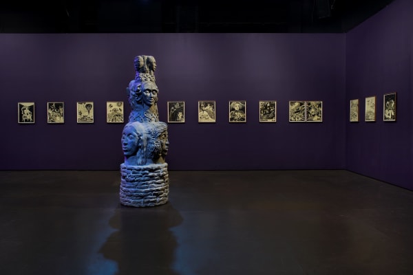 Chitra Ganesh, Installation view, "Her Garden, A Mirror," The Kitchen, New York, NY, 2018