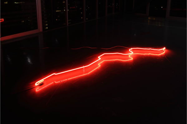 Julio César Morales, Installation view, "Broken Line," as part of "This World Is Not For You," Gallery Wendi Norris Offsite at Galería CURRO, Guadalajara, Mexico (duplicate), 2018