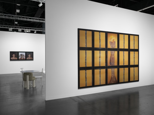 View of Alchemy of the Soul: María Magdalena Campos-Pons and Remedios Varo, Gallery Wendi Norris booth at Art Basel Miami Beach, December 2024. Photo by Dan Bradica.