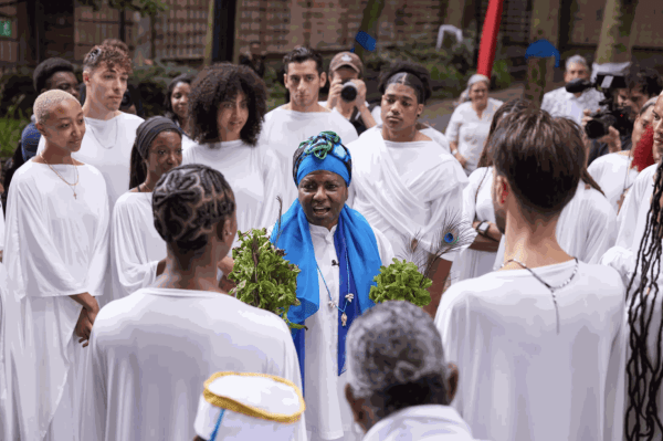 Across two mornings, seven stops along the route marked sites that were historically filled with agency, optimism or trauma. Photo: Argenis Apolinario Courtesy of the artist and Madison Square Park Conservancy.