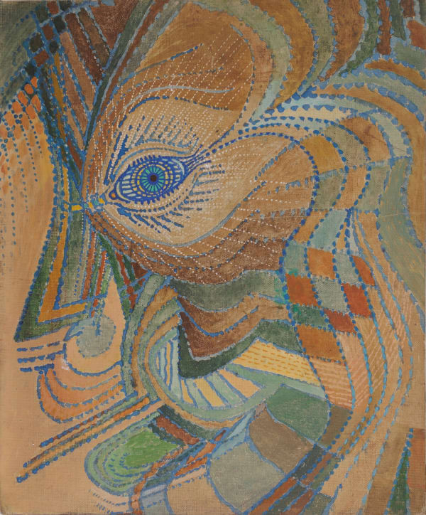 Marie Wilson, "Portrait of the Poet in a State of Delirium," 1952-1954. Courtesy of Gallery Wendi Norris, San Francisco © 2026 Estate of Marie Wilson.