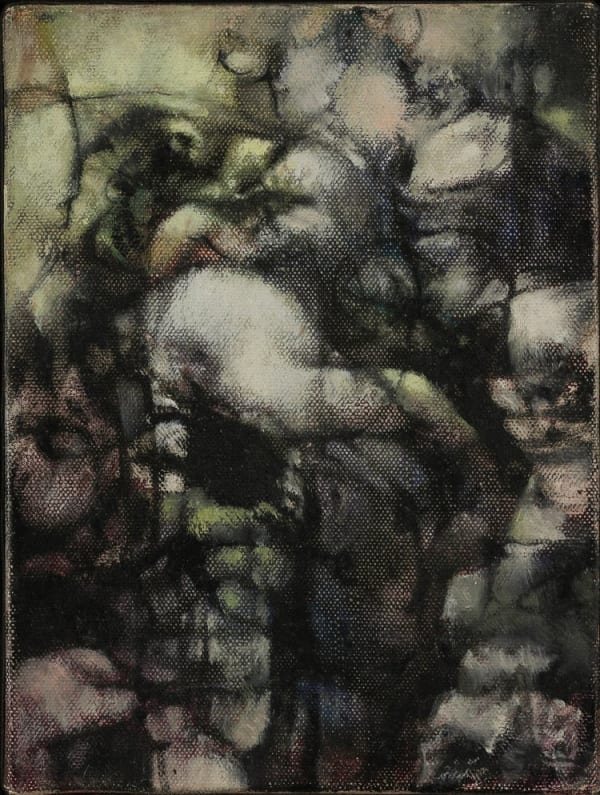 Dorothea Tanning, Untitled, 1960, Oil on canvas, 6 x 5 inches (15 x 13 cm)