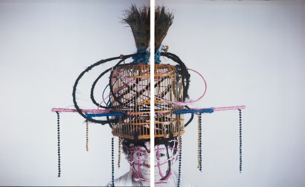 María Magdalena Campos-Pons, The House, c. 2013, Dipytch, Polaroid Polacolor Pro 24 x 20 photograph, 24 x 20 inches (61 x 50.8 cm)