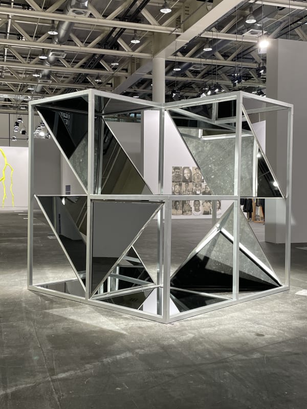 Eva Schlegel, Untitled (mirror labyrinth), exhibition view, Art Basel Unlimited, 2024. Images courtesy of the artists.