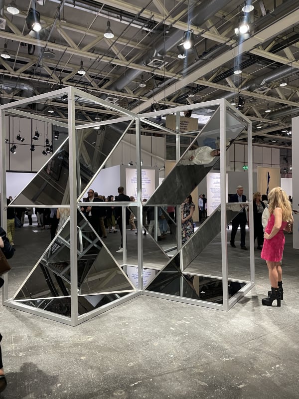Eva Schlegel, Untitled (mirror labyrinth), exhibition view, Art Basel Unlimited, 2024. Images courtesy of the artists.
