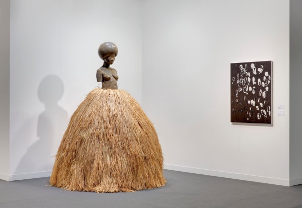 A sculpture from Simone Leigh’s 2021 “Village Series” sold from the Hauser & Wirth booth for $750,000.Credit...Simone Leigh and Hauser & Wirth; Alex Delfanne