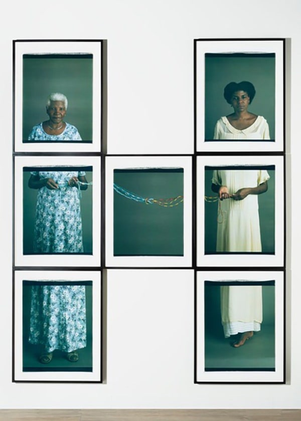 María Magdalena Campos-Pons, Replenishing, 2001, composition of seven Polaroid Polacolor Pro photographs, 88.5 x 66 inches. Collection of the Pérez Art Museum Miami, museum purchase with funds provided by PAMM's Collectors Council. Image courtesy the artist.