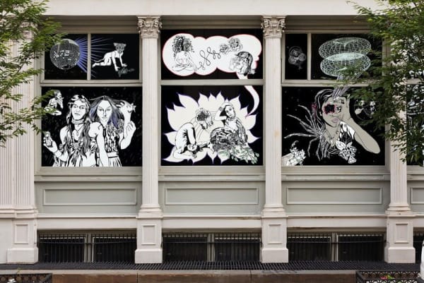 Chitra Ganesh, A city will share her secrets if you know how to ask, 2020. Site-specific QUEERPOWER public art installation. Courtesy Leslie-Lohman Museum of Art. Photo: © Kristine Eudey, 2021.