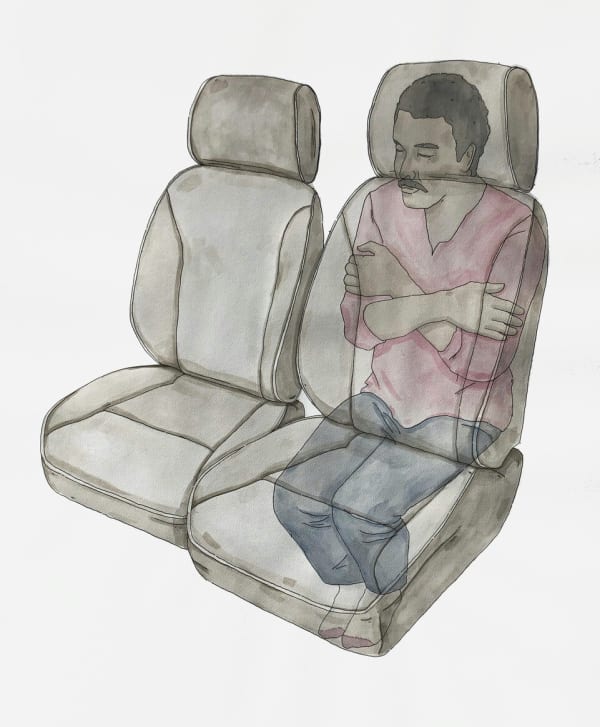 Artwork: Julio César Morales, Undocumented Interventions #21, 2011, watercolor and ink on paper, 30 x 40 inches (76.2 x 101.6 cm)