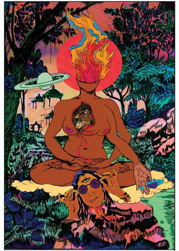 She the Question, Head on fire, 2012, archival LightJet print, 70 × 50 inches.