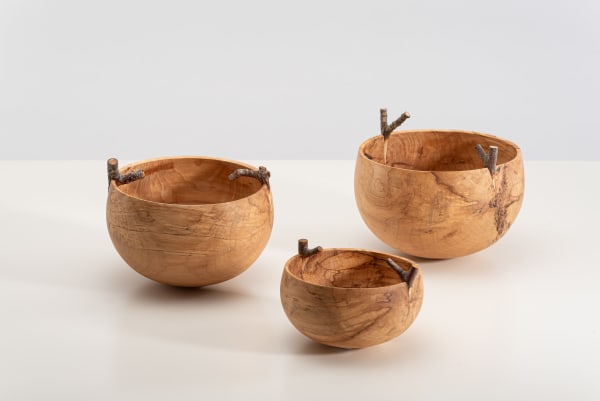 Mark Hanvey, Group of Three Maple 'Graft' Bowls