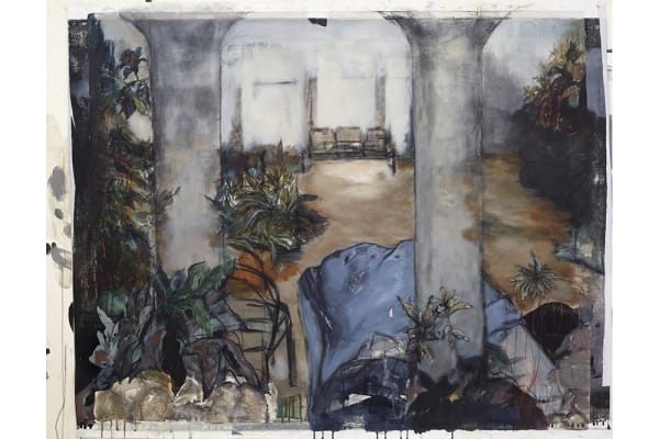 Tamara Al-Samerraei Port Romano, 2018 Acrylic paint on canvas 124 x 105 cm