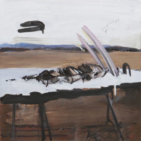 Talar Aghbashian Rainbow Island, 2018, Oil on Canvas, 51 x 51 cm