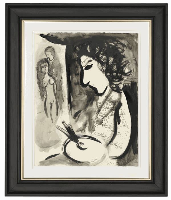 Marc Chagall, SOLD - Le Peintre est son model, 1956