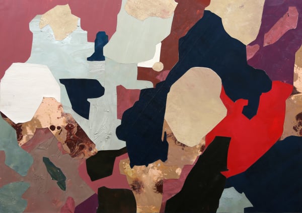 Sum of the Parts, 2021 oil on mylar mounted on board 25 x 35 inches