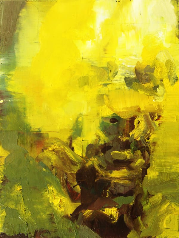 Man with a Yellow Head, 2017 oil on canvas 12 x 9 inches