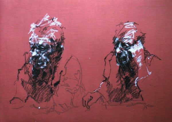 Krapp, Listening, 2006 chalk on paper 21 x 29 inches