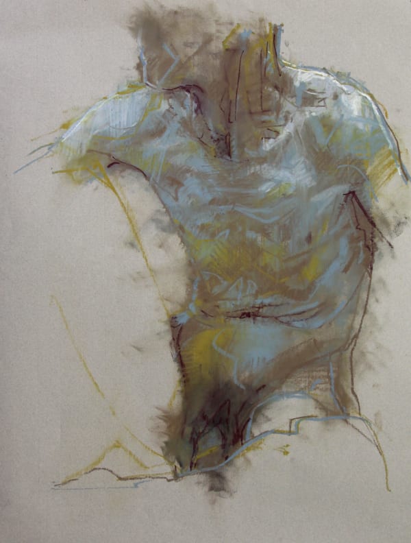 Torso, 2011 chalk on paper 28 x 21 inches