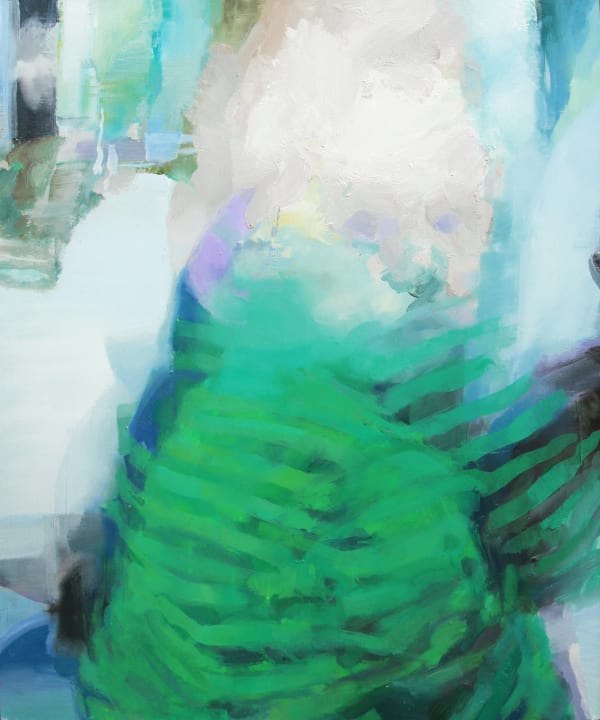 Boy in Green Pyjamas, 2017 oil on board 24 x 20 inches