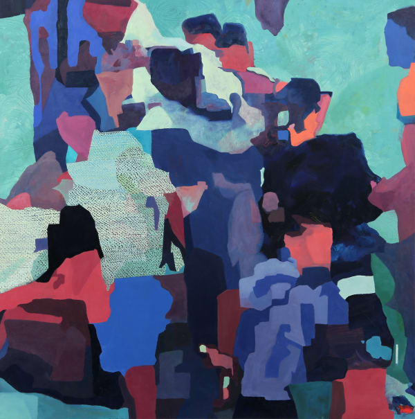 Blue Communion, 2021 oil on canvas 48 x 48 inches