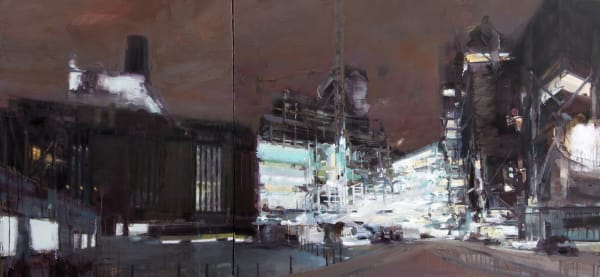 Triple Point, 2014 oil on canvas 36 x 78 inches
