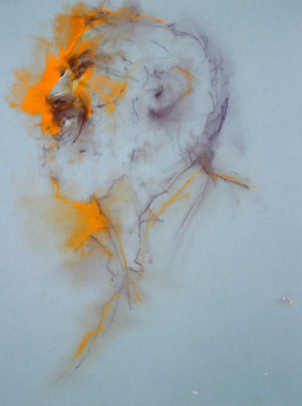 Laughing Man, 2008 chalk on paper 29 x 21 inches