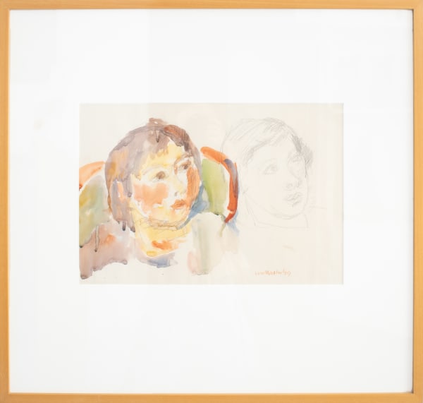 Sir Tosswill Woollaston Double Portrait (Venitia Hill), 1979 Pencil/watercolour 30.5 x 44.5 cm Signed 1979
