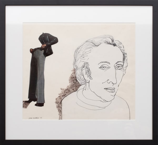 Jan Nigro In the Public Gardens, 1977 Collage and ink on paper 37 x 42 cm 54 x 59 cm (framed) Signed '77