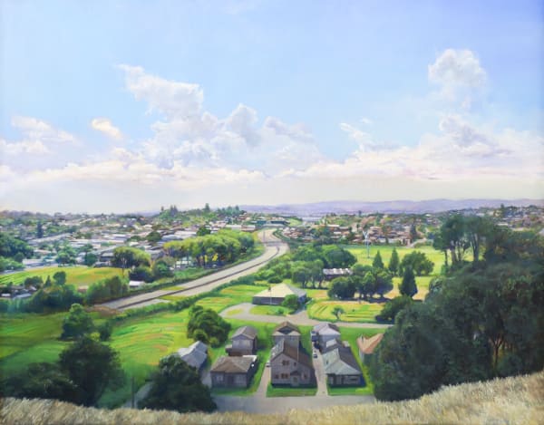 Zarahn Tūwharetoa Southon View from Puketāpapa, 2023 Oil on linen 62 x 78 cm Signed & dated verso 2023