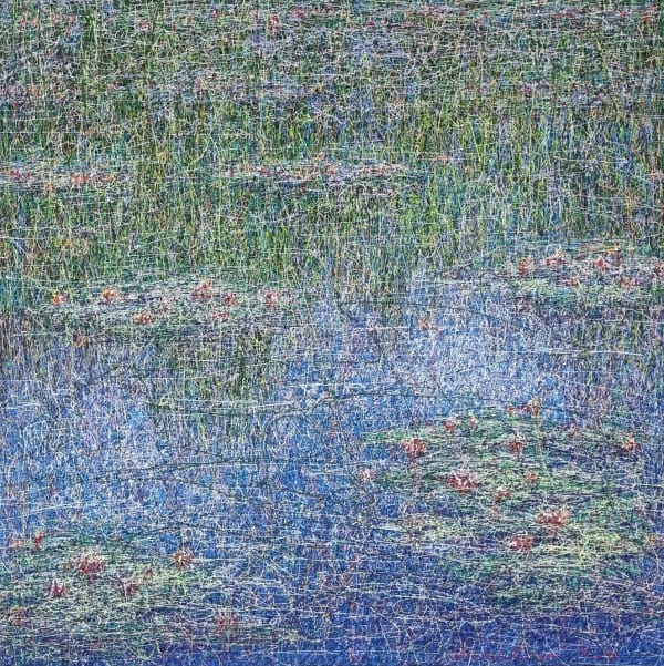 Line - piece 2403 2024, Oil on panel, 80x80cm