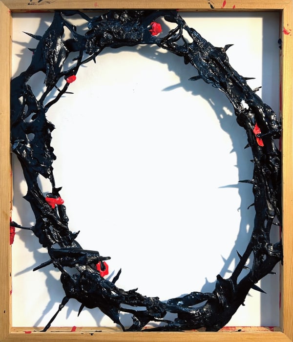 Jungmyung KIM The artist blooms for twelve months 화가는 열두달 꽃을 피운다, 2021 Frame & Acrylic 48.8x42x3cm