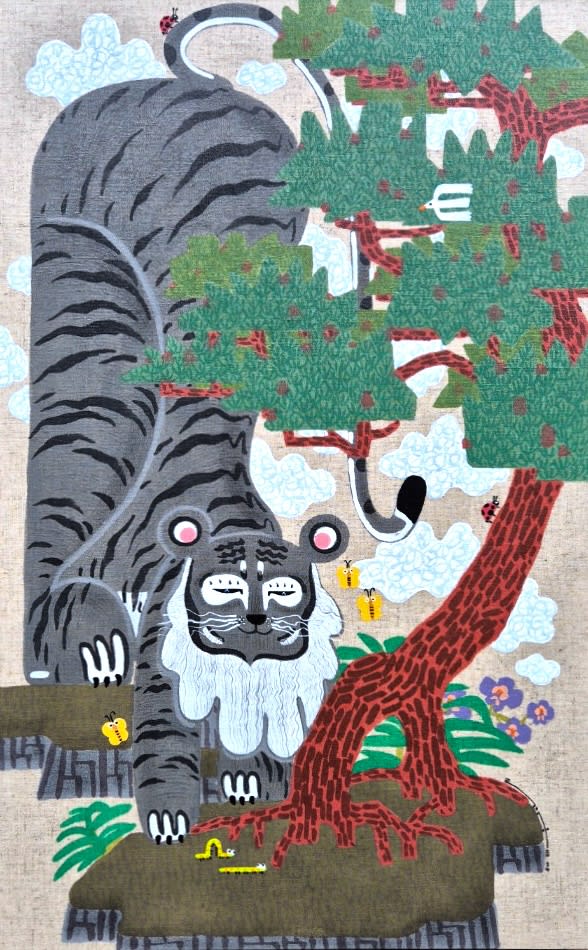 Wayu-Sansu_Gasooho(Black Tiger who protects the family) 와유산수(臥遊山水)_가수흑호도(家守黑虎圖)