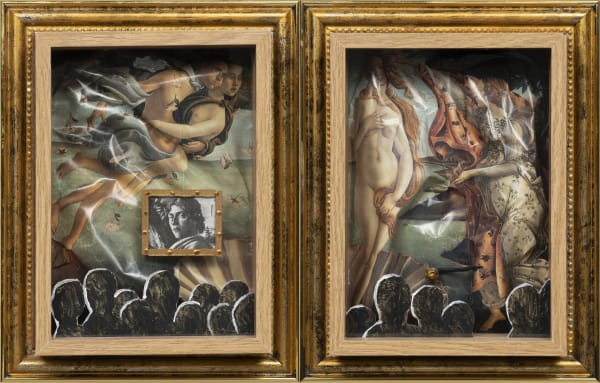 Jungmyung KIM To Them, with Honor-Sandro Botticelli, The Birth of Venus, 2025 Printed matter, Frame and Glass 23x36x5cm