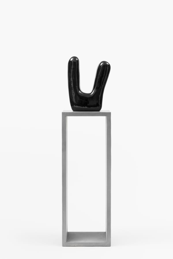 Claudia Comte, Donatello, Black Ceramic (Italian Bunny 3), 2019