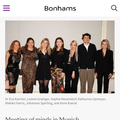 News In and out of Bonhams’ Salerooms