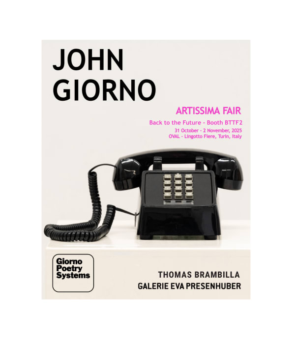 JOHN GIORNO, ARTISSIMA, Turin, Italy