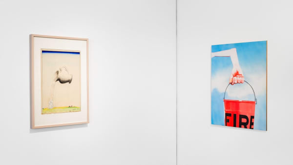 art exhibition at thomas brambilla gallery showcasing works by robert feintuch and saul steinberg in art bergamo