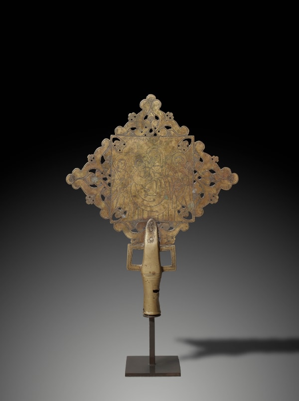 Processional cross with engraved figures in Fer Seyon style, Ethiopia or Eritrea, mid 15th - early 16th century