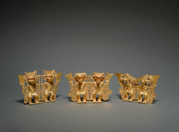 Three figural pendants, Coclé (Parita) style, Panama, 900-1600