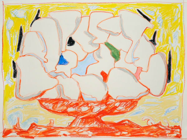 Coral Head, Crayon on Paper, 18x24", 2011